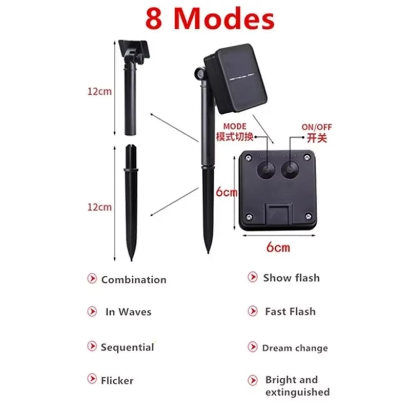 Guirnalda Luces LED RGB Hadas Solar 30mts