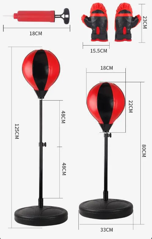 Boxeo infantil y pelota de golpeo rápido