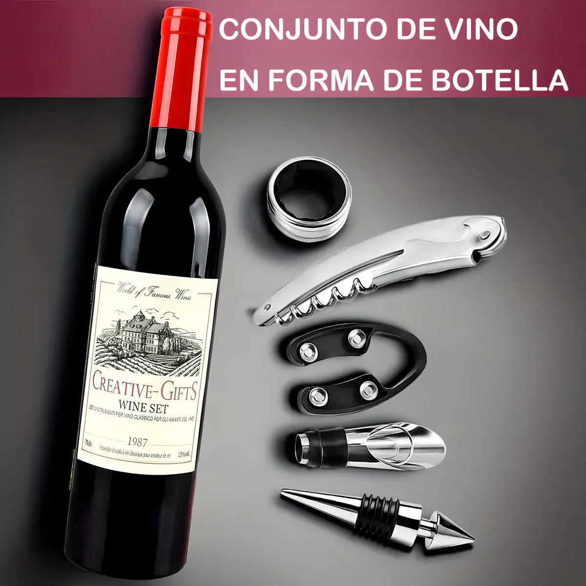 Juego descorche de vino