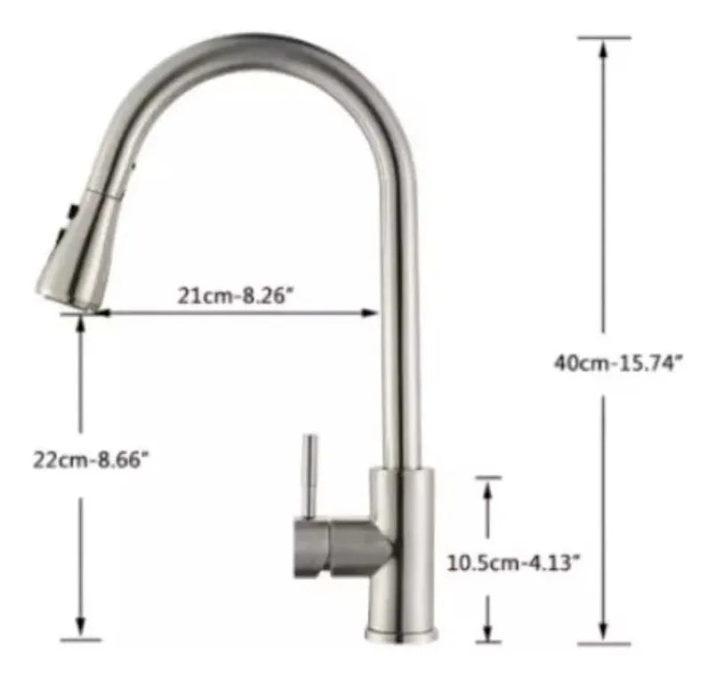 Llave lavaplatos monomando extensible