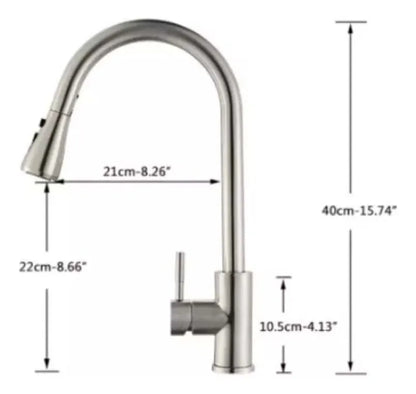 Llave lavaplatos monomando extensible