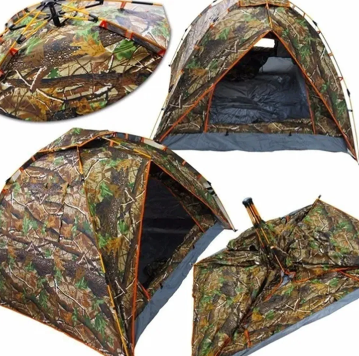 Carpa camping 4 persona camuflaje playa