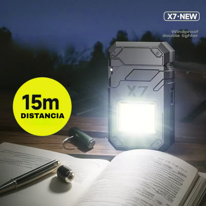 Linterna y Encendedor Llavero X7 usb