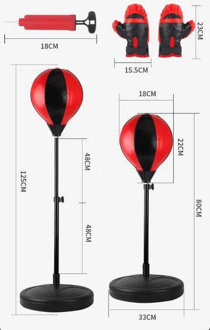 Boxeo infantil y pelota de golpeo rápido