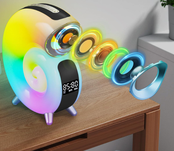 Reloj caracola parlante RGB LED