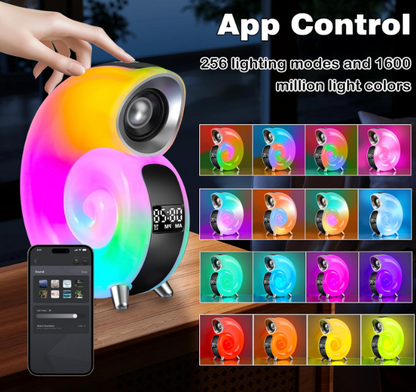 Reloj caracola parlante RGB LED