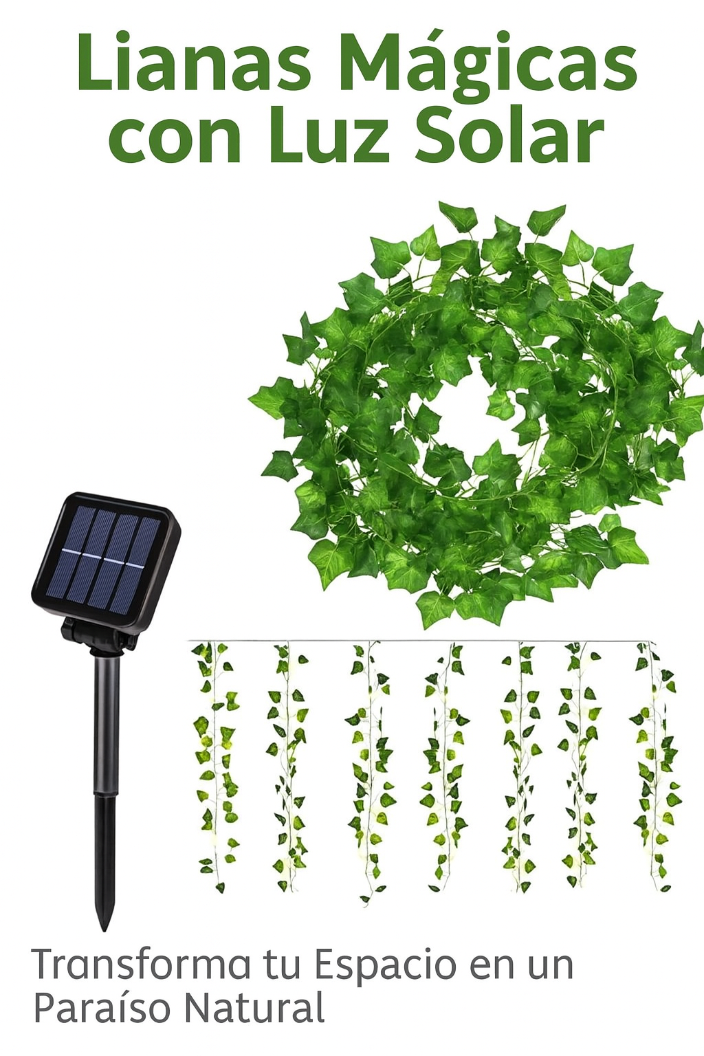 J - Cascada Enredadera Solar - 2 METROS