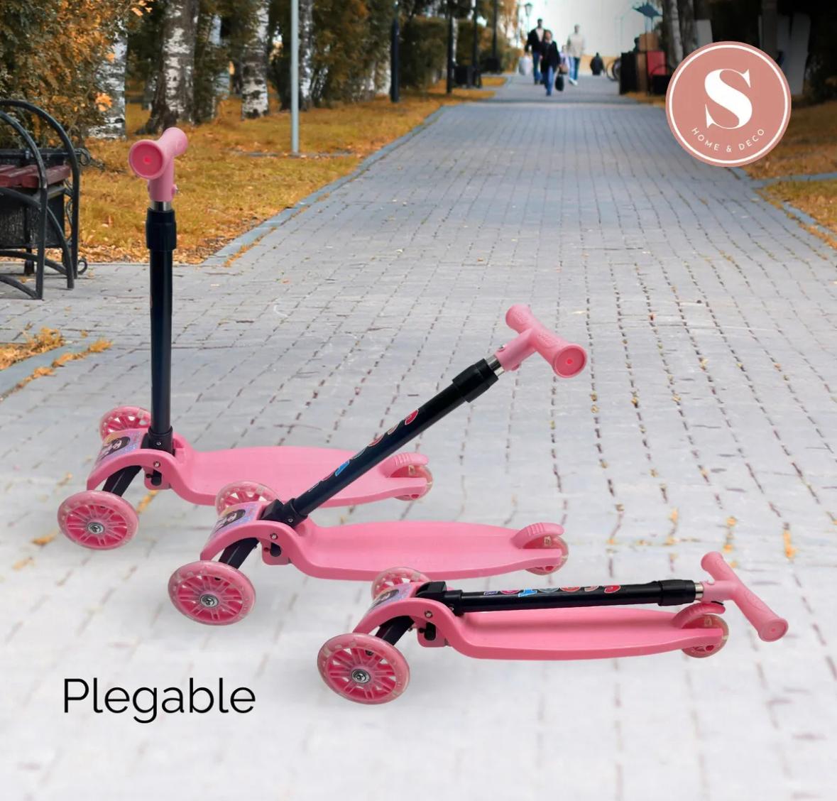 Scooter Monopatin Plegable De 3 Ruedas