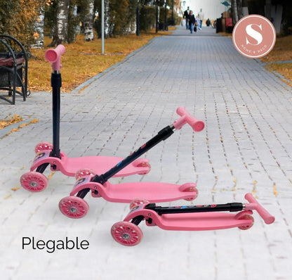 Scooter Monopatin Plegable De 3 Ruedas