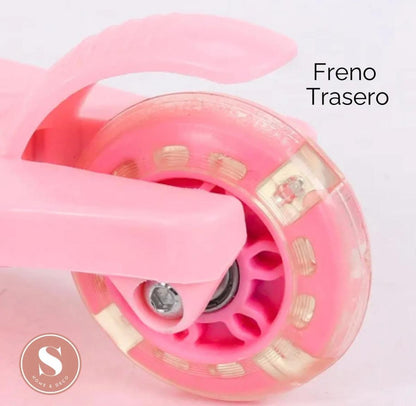 Scooter Monopatin Plegable De 3 Ruedas