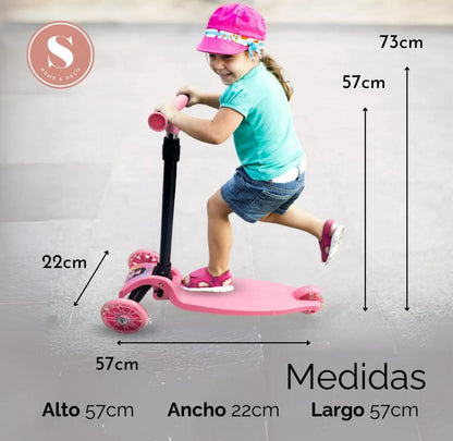 Scooter Monopatin Plegable De 3 Ruedas